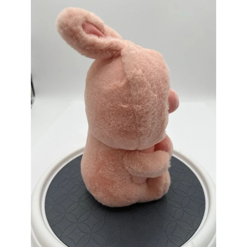 QQMCC Pink Pig Plush Bunny Hood Strawberry Boba Bubble Tea Stuffed Animal 12